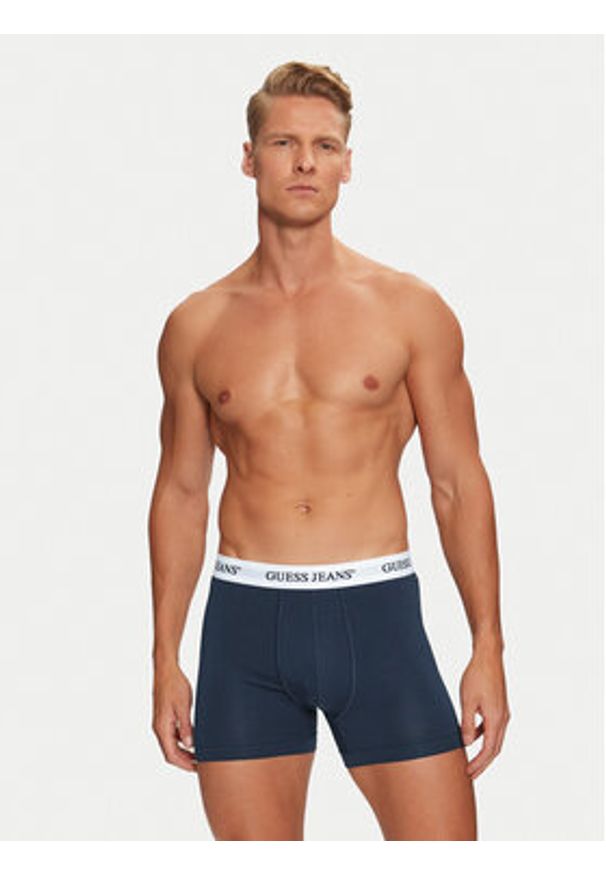 Guess Jeans Komplet 3 par bokserek M4BZ45 K6YW1 Granatowy. Kolor: niebieski. Materiał: bawełna