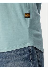 G-Star RAW - G-Star Raw T-Shirt Lash D16396-2653 Turkusowy Regular Fit. Kolor: turkusowy. Materiał: bawełna #4
