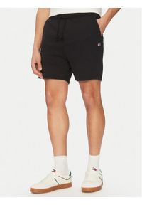 Tommy Jeans Szorty sportowe Entry Graphic DM0DM21369 Czarny Regular Fit. Kolor: czarny. Materiał: bawełna. Styl: sportowy