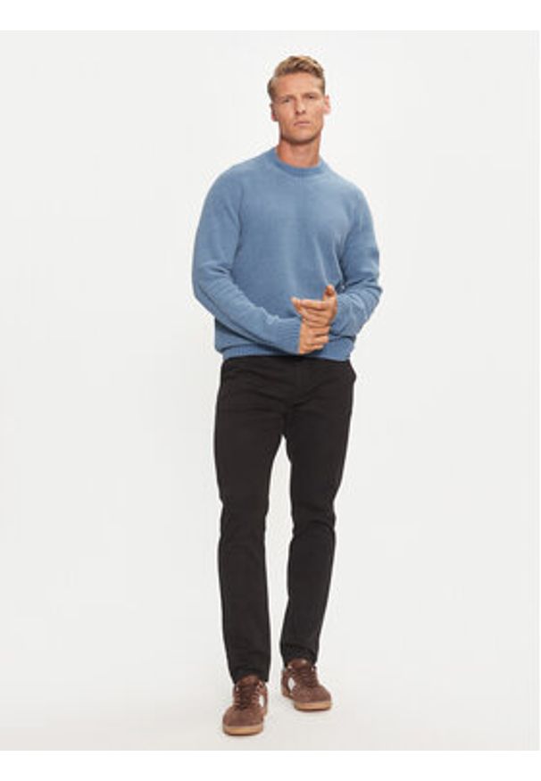 BOSS - Boss Sweter 50523568 Niebieski Regular Fit. Kolor: niebieski. Materiał: bawełna
