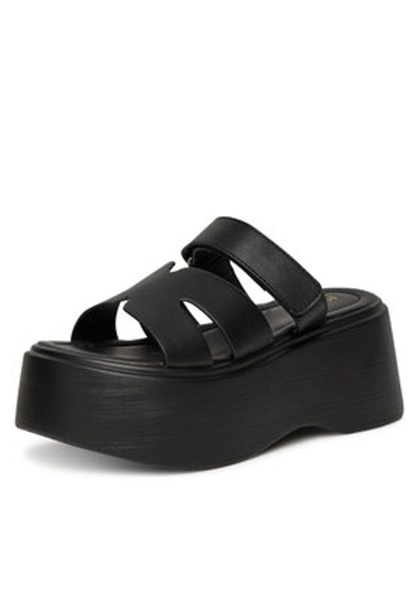 DeeZee Klapki 8791-2 Czarny. Kolor: czarny. Materiał: syntetyk, materiał