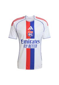 Adidas - Koszulka podstawowa Olympique Lyonnais 25/26. Kolor: biały. Sport: piłka nożna