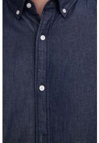 PRODUKT by Jack & Jones - Produkt by Jack & Jones koszula bawełniana męska kolor granatowy regular z kołnierzykiem button-down. Typ kołnierza: button down. Kolor: niebieski. Materiał: bawełna. Długość rękawa: krótki rękaw. Długość: krótkie