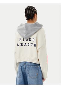 Pinko - PINKO Sweter Breithorn Maglia 104621 Écru Relaxed Fit. Materiał: bawełna #4