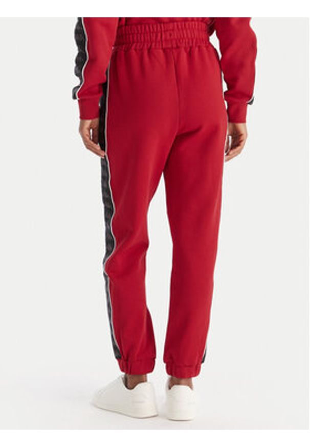 Kappa Spodnie dresowe Banda Adina 311M8HW Czerwony Regular Fit. Kolor: czerwony. Materiał: bawełna