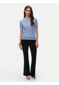 Vero Moda Sweter Morena 10321893 Błękitny Slim Fit. Kolor: niebieski. Materiał: bawełna #2