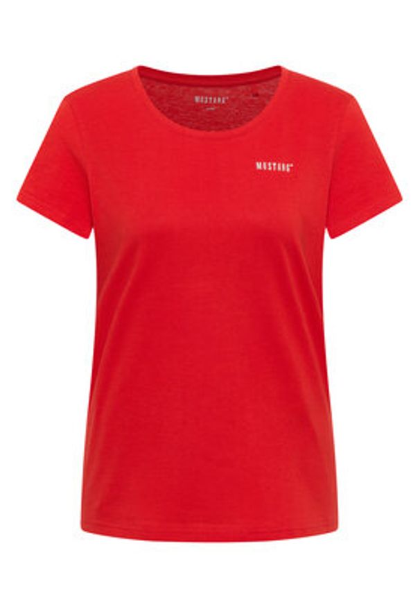 Mustang T-Shirt Alma 1016748 Czerwony Regular Fit. Kolor: czerwony. Materiał: bawełna