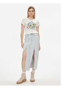 Liu Jo Sport T-Shirt TA4202 JS003 Écru Regular Fit. Materiał: bawełna. Styl: sportowy #2