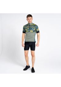 DARE 2B - Stay The Coursell Dare 2B męska koszulka rowerowa z suwakiem. Kolor: zielony, brązowy, wielokolorowy, żółty. Materiał: poliester. Sport: kolarstwo #1