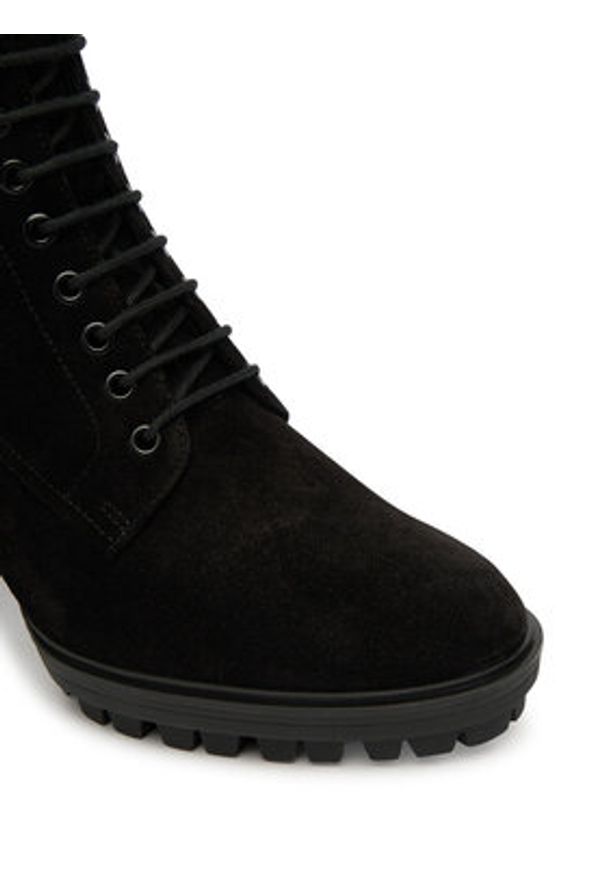 HÖGL Botki 0-187832-01000 Czarny. Kolor: czarny. Materiał: skóra, zamsz