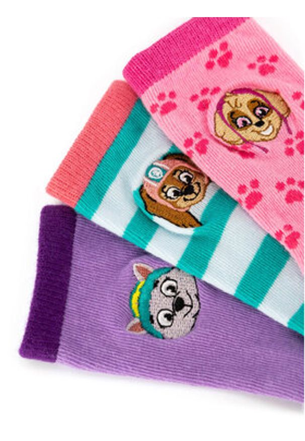 PAW PATROL - Paw Patrol Zestaw 2 par wysokich skarpet dziecięcych ACCCS-SS24-512PAW Różowy. Kolor: różowy. Materiał: bawełna