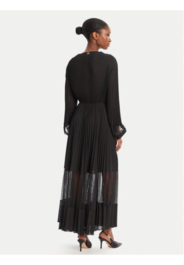 TwinSet - TWINSET Sukienka wieczorowa 252TP2641 Czarny Regular Fit. Kolor: czarny. Materiał: syntetyk. Styl: wizytowy