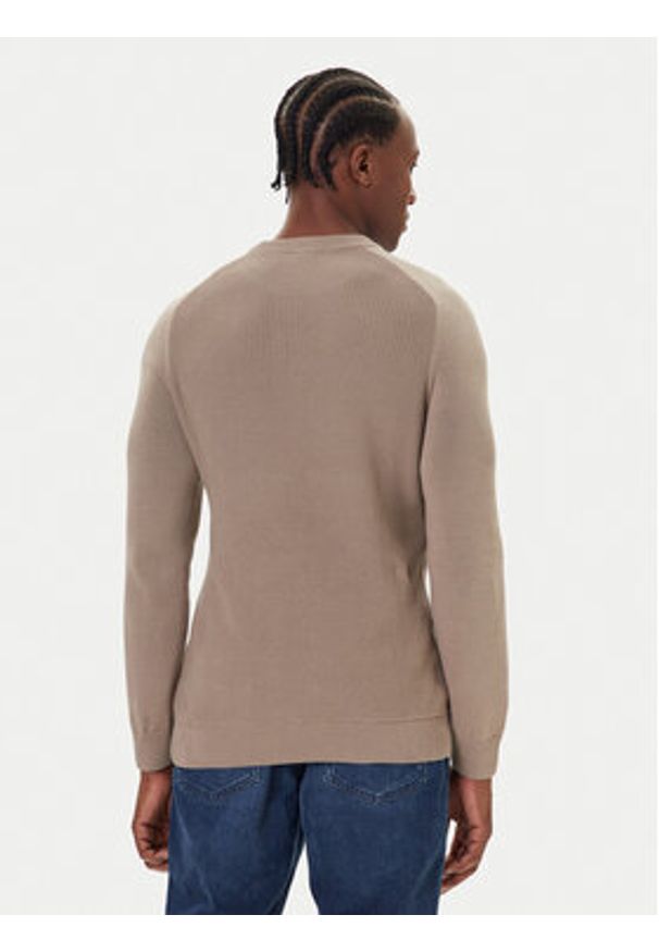 JOOP! Jeans Sweter 15 JJK-11Olivier 30047100 Beżowy Modern Fit. Kolor: beżowy. Materiał: bawełna