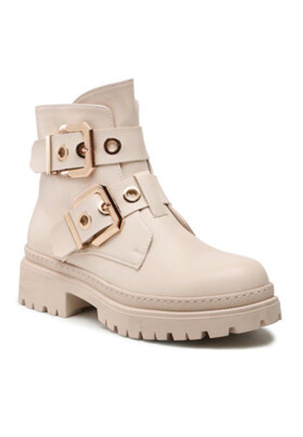 DeeZee Botki WS5680-14 Beżowy. Kolor: beżowy. Materiał: skóra