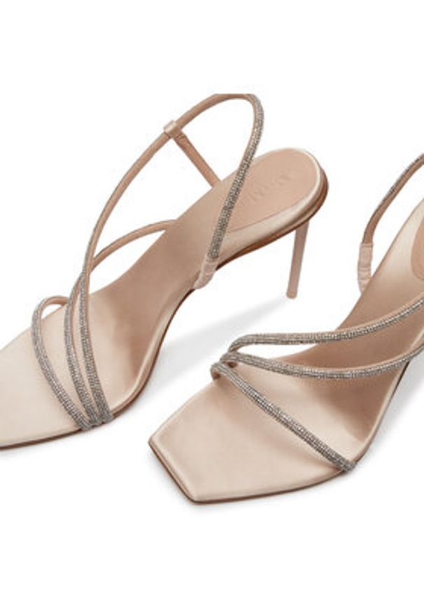 Max Mara Sandały Stark 2424526371600 Różowy. Kolor: różowy. Materiał: materiał