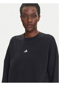 Adidas - adidas Bluza Essentials Small Logo Feelcozy JC5932 Czarny Loose Fit. Kolor: czarny. Materiał: bawełna #5