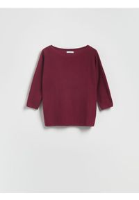 Czerwony sweter Reserved gładki