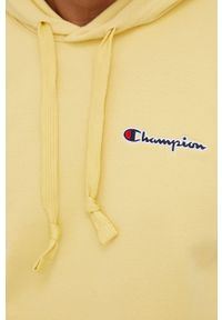 Champion bluza 217064 męska kolor żółty z kapturem melanżowa. Okazja: na co dzień. Typ kołnierza: kaptur. Kolor: żółty. Materiał: dzianina. Wzór: melanż. Styl: casual #2