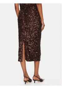 Marella Spódnica ołówkowa Rennes 2523776011 Brązowy Slim Fit. Kolor: brązowy. Materiał: syntetyk