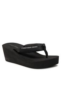 Calvin Klein Jeans Japonki Beach Wedge Sandal Padded Ny YW0YW01397 Czarny. Kolor: czarny. Materiał: materiał