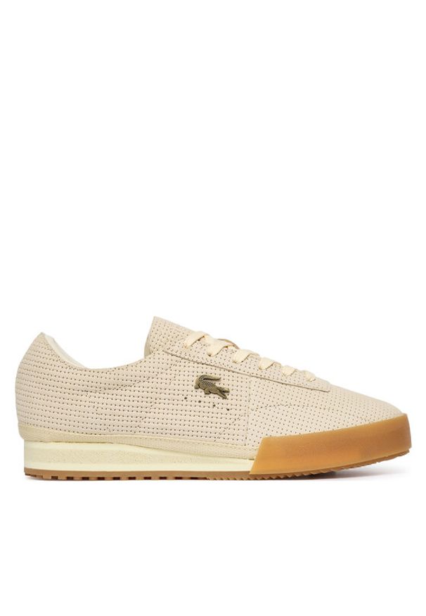 Lacoste Sneakersy Aura 51SFA0075 Écru. Kolor: kremowy. Materiał: skóra