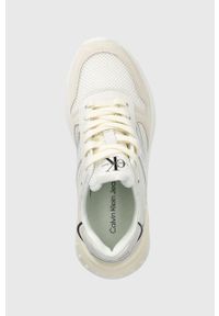Calvin Klein Jeans sneakersy YW0YW00528.YAF kolor biały. Nosek buta: okrągły. Zapięcie: sznurówki. Kolor: biały. Obcas: na platformie #4