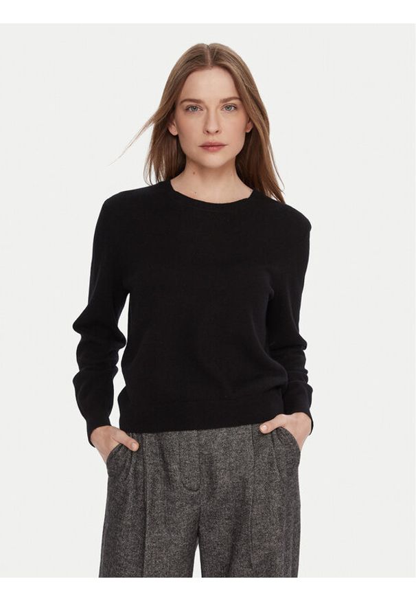 United Colors of Benetton - United Colors Of Benetton Sweter 1002D10BG Czarny Relaxed Fit. Kolor: czarny. Materiał: wełna