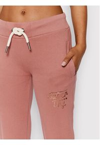 Superdry Spodnie dresowe Script Style W7010615A Różowy Regular Fit. Kolor: różowy. Materiał: dresówka, bawełna #5