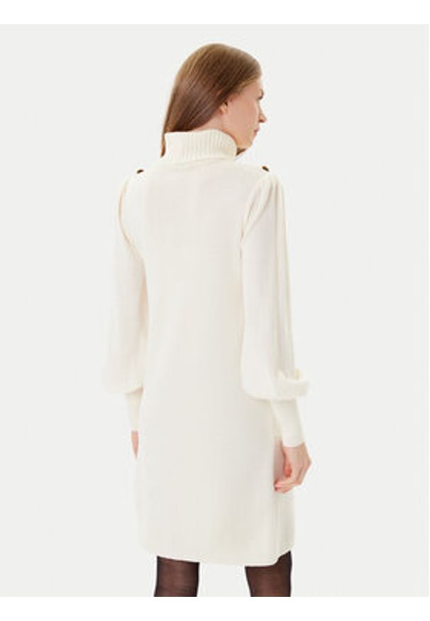 Luisa Spagnoli Sukienka dzianinowa Moduno 100056 Beżowy Regular Fit. Kolor: beżowy. Materiał: wełna