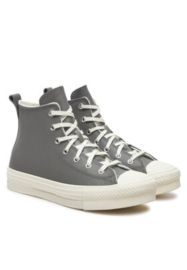 Converse Trampki Chuck Taylor All Star EVA Lift Platform A09259C Szary. Kolor: szary. Materiał: skóra. Obcas: na platformie