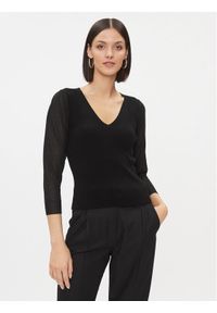 Marella Sweter Moneta 2333660239200 Czarny Regular Fit. Kolor: czarny. Materiał: wiskoza #1