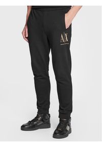 Armani Exchange Spodnie dresowe 8NZPPQ ZJ1ZZ 1200 Czarny Regular Fit. Kolor: czarny. Materiał: bawełna, dresówka #1