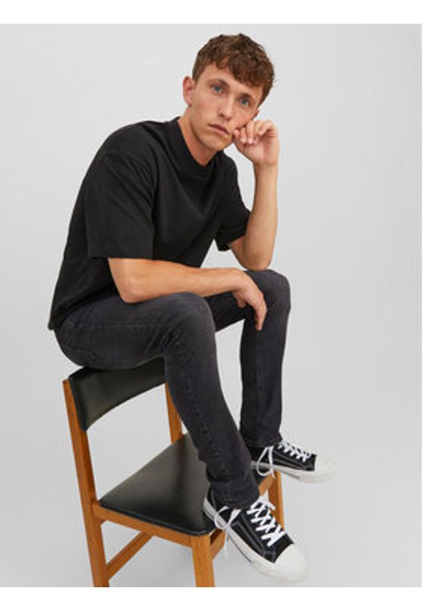 Jack & Jones - Jack&Jones Jeansy Glenn 12243595 Czarny Slim Fit. Kolor: czarny