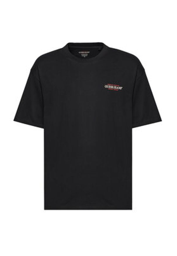 Guess Jeans T-Shirt M4BI75 K8FQ4 Czarny Oversize. Kolor: czarny. Materiał: bawełna