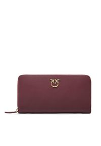 Pinko Duży Portfel Damski Ryder Zip Around AI 23-24 PCPL 100250 A0F1 Bordowy. Kolor: czerwony. Materiał: skóra #1