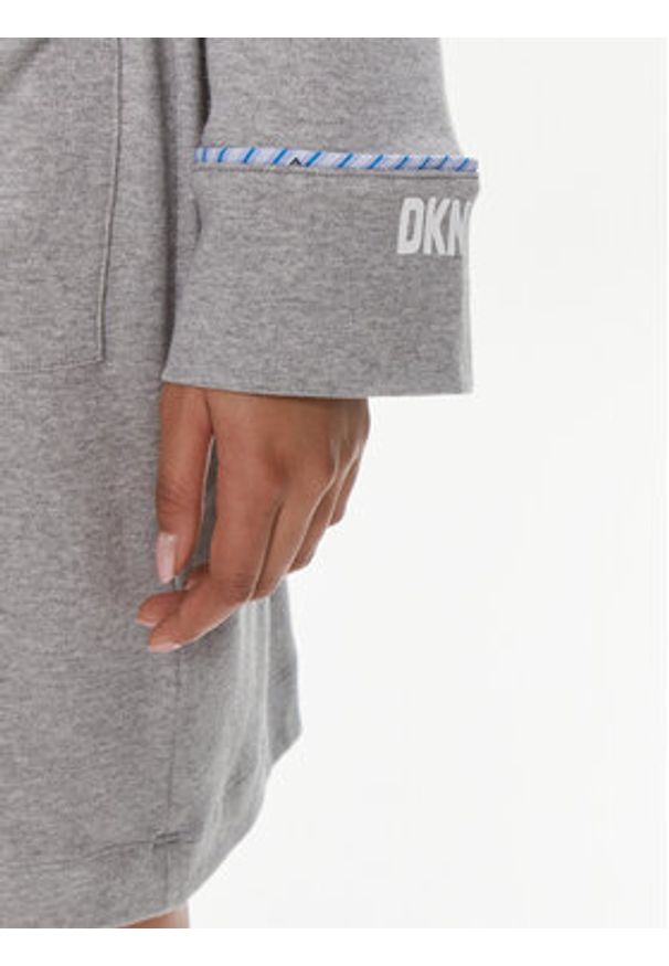DKNY Szlafrok YI10008 Szary. Kolor: szary. Materiał: bawełna