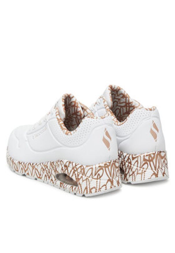 skechers - Skechers Sneakersy Uno 155506/WTRG Biały. Kolor: biały. Materiał: skóra