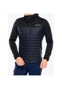 Kurtka hybrydowa męska Berghaus Vaskye Hooded Hybrid Jacket. Kolor: czarny. Materiał: puch. Sport: turystyka piesza #1