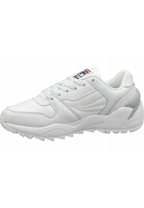 Buty do chodzenia damskie Fila 10106211FG. Zapięcie: sznurówki. Kolor: biały, wielokolorowy. Materiał: skóra, syntetyk, tkanina, materiał. Szerokość cholewki: normalna. Sport: turystyka piesza