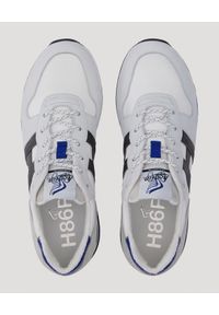 Hogan - HOGAN - Białe sneakersy z monogramem H383. Okazja: na co dzień. Nosek buta: okrągły. Kolor: biały. Materiał: guma, tkanina. Wzór: aplikacja #2