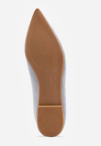 Born2be - Niebieskie Balerinki z Imitacji Zamszu z Noskiem w Szpic Egynome. Okazja: na co dzień, na spotkanie biznesowe, do pracy. Kolor: niebieski. Materiał: zamsz. Styl: casual, biznesowy, elegancki #8