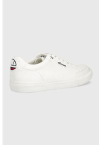 Ellesse sneakersy kolor biały. Nosek buta: okrągły. Zapięcie: sznurówki. Kolor: biały. Materiał: guma. Obcas: na obcasie. Wysokość obcasa: niski