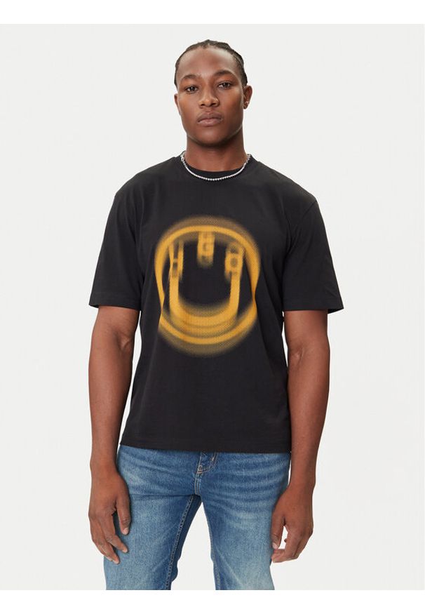 Hugo - HUGO T-Shirt Nalax 50543493 Czarny Regular Fit. Kolor: czarny. Materiał: bawełna