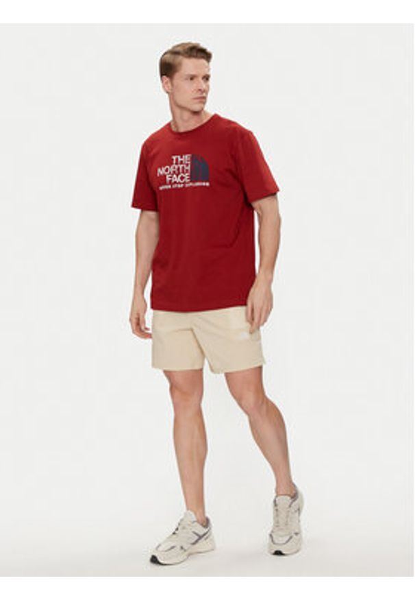 The North Face Szorty sportowe Class V Pathfinder NF0A86QJ Beżowy Relaxed Fit. Kolor: beżowy. Materiał: syntetyk