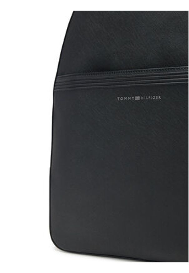 TOMMY HILFIGER - Tommy Hilfiger Plecak Th Business Leather Backpack AM0AM13213 Czarny. Kolor: czarny. Materiał: skóra