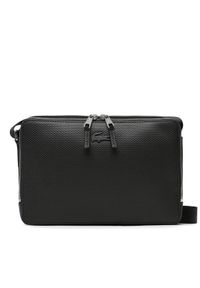 Lacoste Saszetka Split Cow Leather NH3270CE Czarny. Kolor: czarny. Materiał: skóra