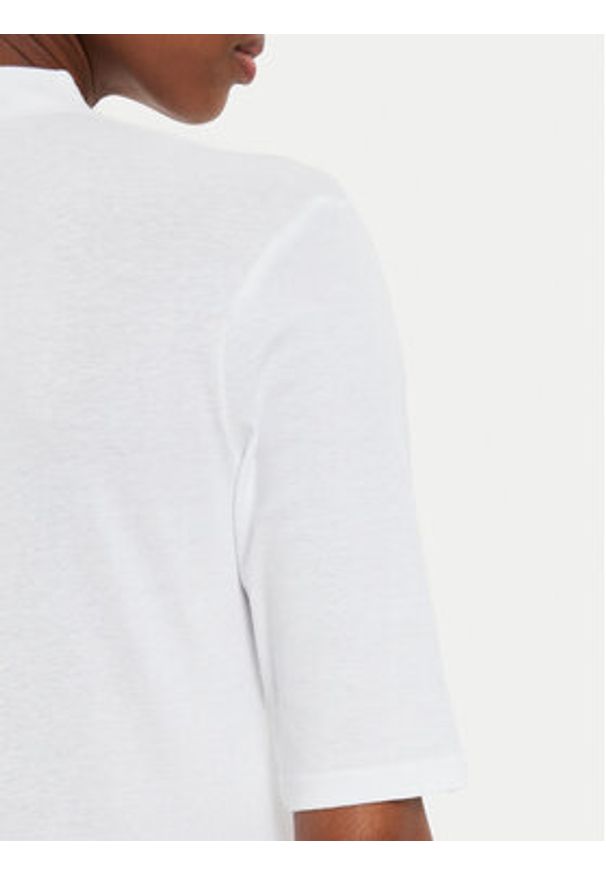 United Colors of Benetton - United Colors Of Benetton Bluzka 3GA2D400U Biały Slim Fit. Kolor: biały. Materiał: bawełna