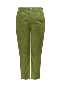 ONLY Carmakoma Spodnie materiałowe 15280234 Zielony Regular Fit. Kolor: zielony. Materiał: materiał #5