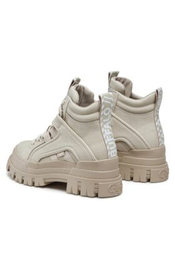 Buffalo Sneakersy Aspha Nc Mid BN1622064 Beżowy. Kolor: beżowy. Materiał: skóra