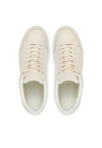 TOMMY HILFIGER - Tommy Hilfiger Sneakersy Court Mix Lnubuck FM0FM05410 Beżowy. Kolor: beżowy. Materiał: skóra #3